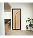 OUTLET: Stalen Binnendeur - Zwart - 2 Vlaks rond - Mat glas