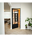 OUTLET: Stalen Binnendeur - Zwart - 3 Vlaks met kickplate - Helder glas