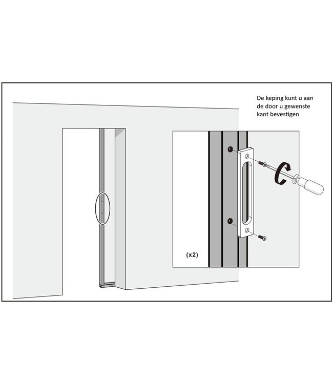 OUTLET: Stalen Schuifdeur - Zwart - 6 Vlaks - Helder glas