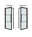 OUTLET: Stalen Binnendeur - Zwart - 6 Vlaks - Mat glas - Luxe design