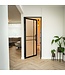OUTLET: Stalen Binnendeur - Zwart - 6 Vlaks - Mat glas - Luxe design