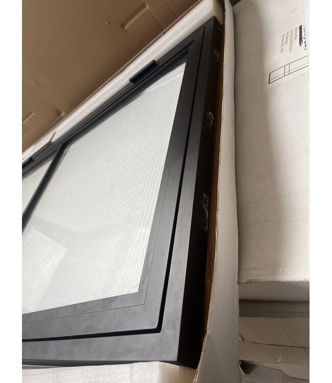 OUTLET: Stalen Binnendeur - Zwart - 3 Vlaks - 211,5 x 76,6 - Helder glas - Luxe design  - Linksdraaiend
