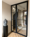 OUTLET: Stalen Binnendeur met glaspaneel - Zwart- 4 Vlaks - 2347 x 1574 - Helder glas - Luxe design  - Linksdraaiend