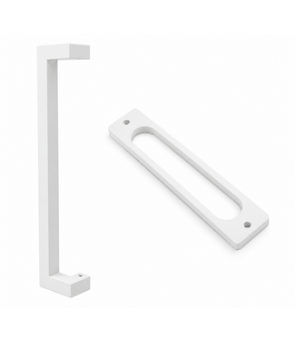 Standaard schuifdeurgreep met inkeping Wit (RAL9003) - 360mm