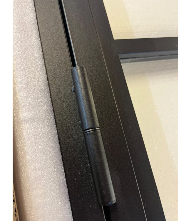 OUTLET: Stalen Binnendeur - Zwart - 3 Vlaks - 201,5 x 78,3 - Helder glas - Luxe design  - Linksdraaiend