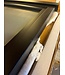 OUTLET: Stalen Binnendeur - Zwart - 3 Vlaks - 244,6 x 89,2 inbouwmaat - Helder glas - Linksdraaiend