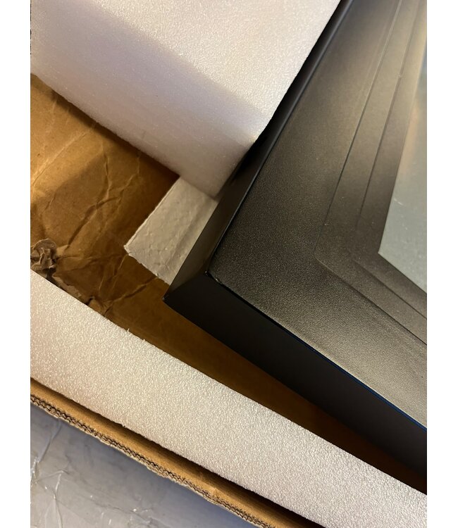 OUTLET: Stalen Binnendeur - Zwart - 3 Vlaks - 244,6 x 89,2 inbouwmaat - Helder glas - Linksdraaiend
