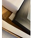 OUTLET: Stalen Binnendeur - Zwart - 3 Vlaks - 244,6 x 89,2 inbouwmaat - Helder glas - Linksdraaiend