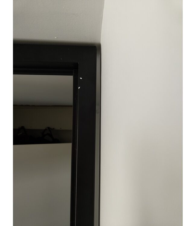 OUTLET: Stalen Binnendeur - Zwart - 3 Vlaks - 244,6 x 89,2 inbouwmaat - Helder glas - Linksdraaiend