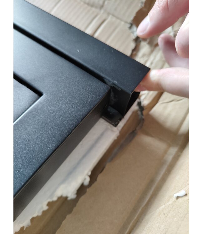 OUTLET: Stalen Binnendeur - Zwart - 3 Vlaks - 244,6 x 89,2 inbouwmaat - Helder glas - Linksdraaiend