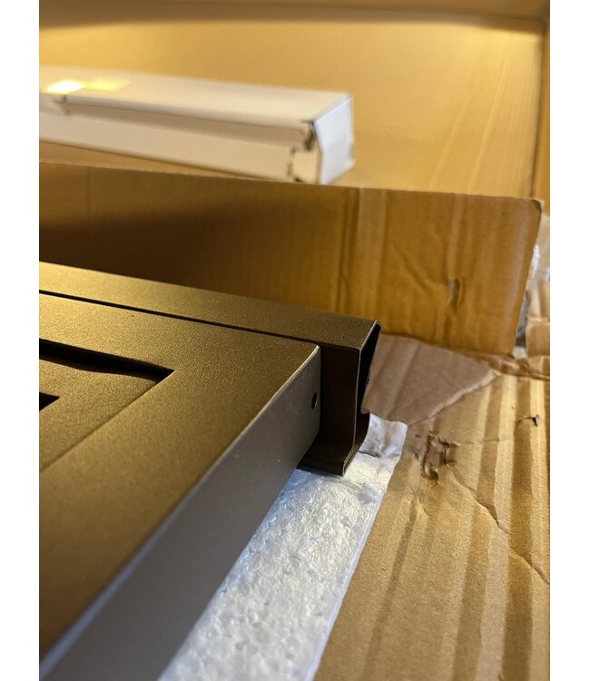 OUTLET: Stalen Binnendeur - Brons - 2 Vlaks rond  - Brons rookglas - 211,5 x 93 - Rechtsdraaiend