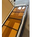 OUTLET: Stalen Schuifdeur - Zwart - 4 Vlaks - Brons rookglas - 215 x 100