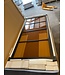 OUTLET: Stalen Schuifdeur - Zwart - 4 Vlaks - Brons rookglas - 215 x 100