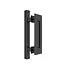 OUTLET: Stalen Schuifdeur - Zwart - 4 Vlaks - Brons rookglas - 215 x 100