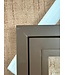 OUTLET: Stalen Binnendeur - Brons - 2 Vlaks rond  - Helder glas - 201,5 x 83,3 - Linksdraaiend