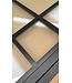 Stalen Binnendeur - Zwart - 6 Vlaks Luxe design - Mat glas - 201,5 x 83,3 - Linksdraaiend
