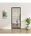 OUTLET: Stalen Taatsdeur- Zwart - 6 Vlaks Luxe design - Helder glas - 231,5 x 83