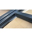 OUTLET: Stalen Taatsdeur- Zwart - 6 Vlaks Luxe design - Helder glas - 231,5 x 83