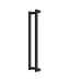 OUTLET: Stalen Taatsdeur- Zwart - 6 Vlaks Luxe design - Helder glas - 231,5 x 83