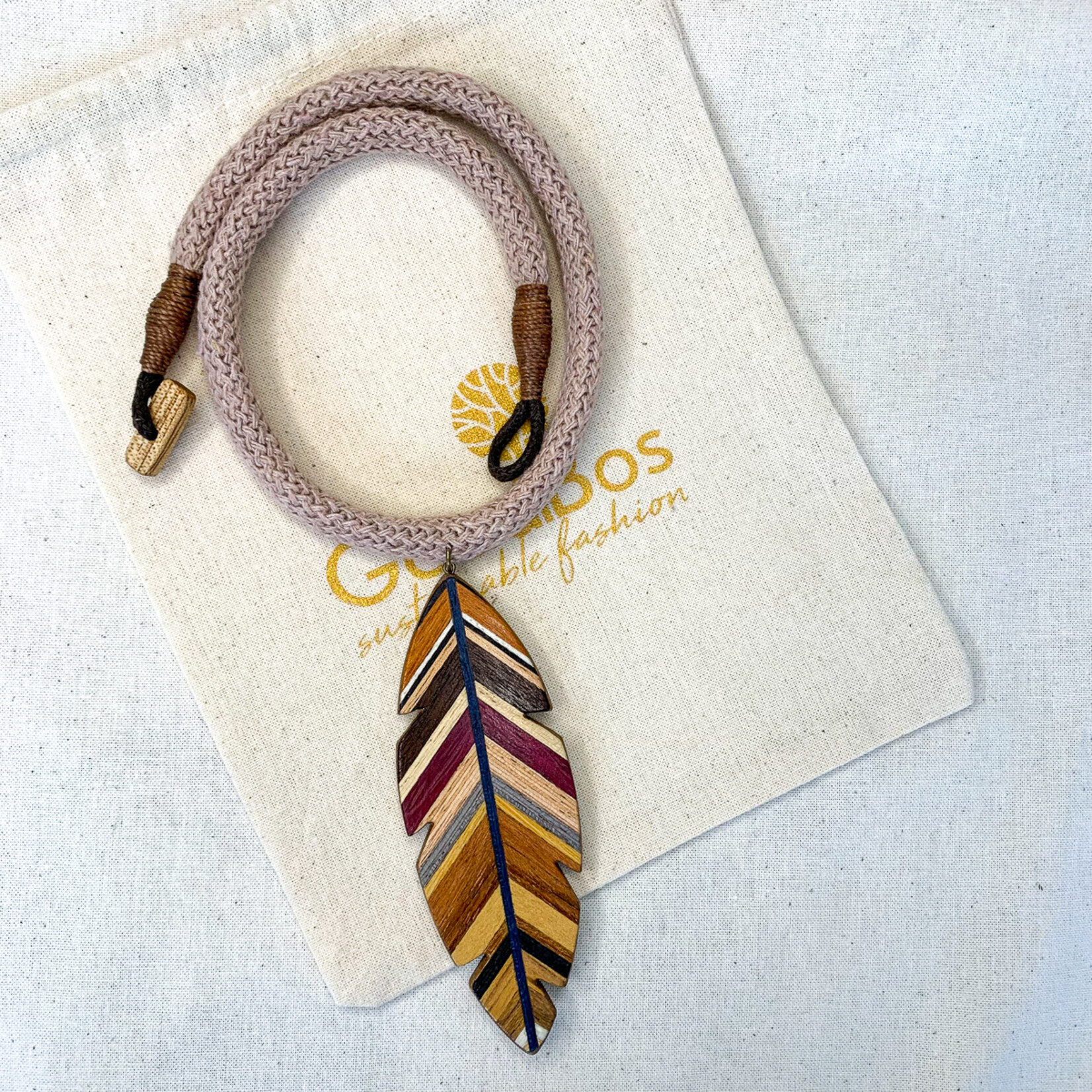 WOOD COLLECTION Maracanã Wooden Marquetry Necklace