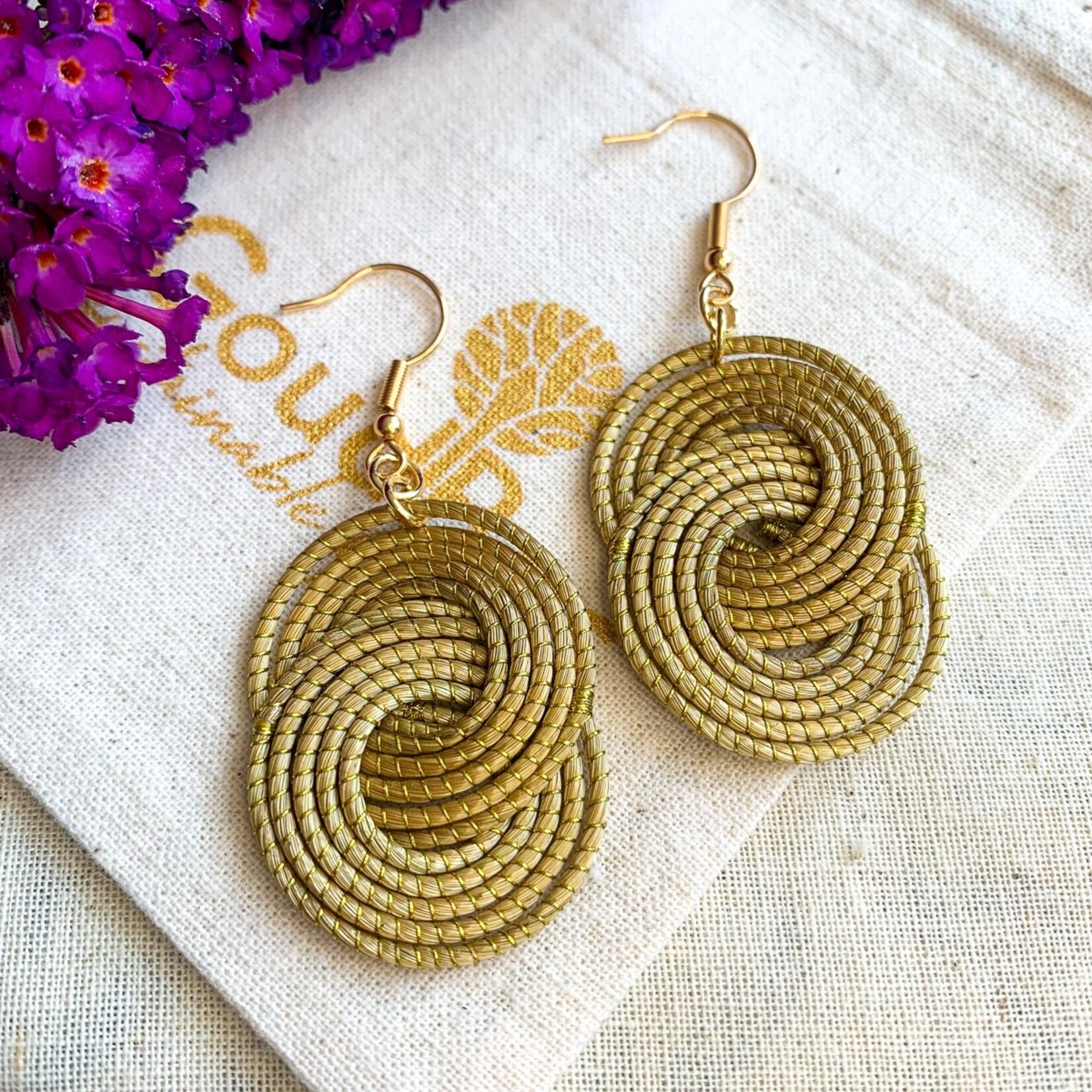 GOLDEN GRASS COLLECTION Iberaba Golden Grass Earrings