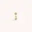14K Solid Gold Teardrop-Shaped Diamond Internal Threaded Labret