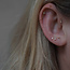 14K Solid Gold Opal Marquise Internal Threaded Labret