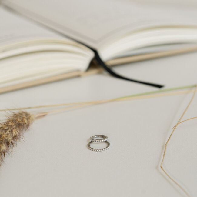 Pearly Click Ring Titanium