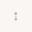 14K Solid Gold Teardrop-Shaped Diamond Internal Threaded Labret
