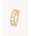 Dear Diary 14K Solid Gold CZ Click Ring St. Tropez