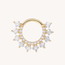 14K Solid Gold CZ Click Ring Milky Way