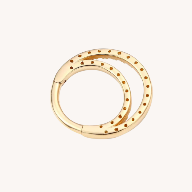 14K Massief Goud CZ Clicker Sarah