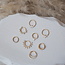 14 Solid Gold CZ Click Ring Gemini