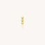 14K Solid Gold Threadless Labret 3 In A Row