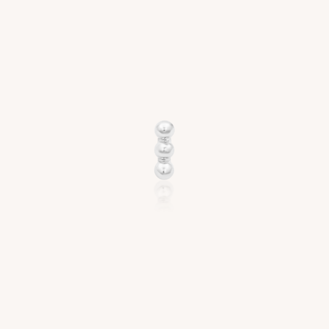 14K Solid Gold Threadless Labret 3 In A Row