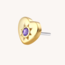 14K Solid Gold Threadless Labret Summer Fling