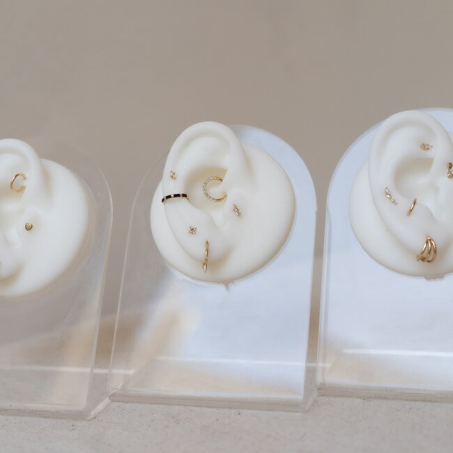 14K Solid Gold Marquise Fan Threadless Labret