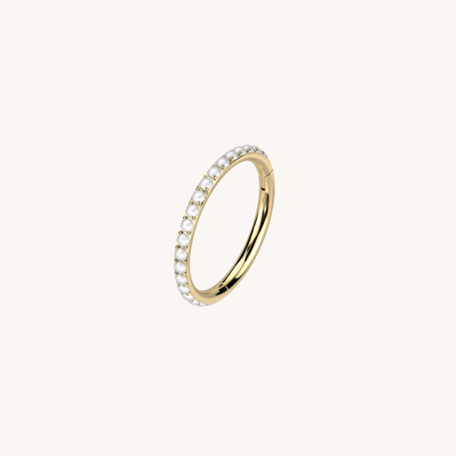 Pearly Click Ring Titanium