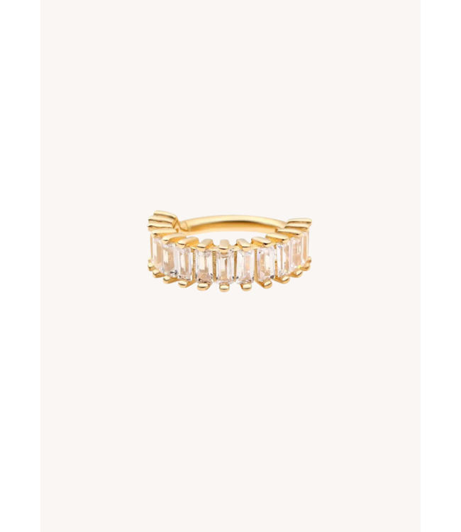 Dear Diary 14K Solid Gold CZ Click Ring St. Tropez