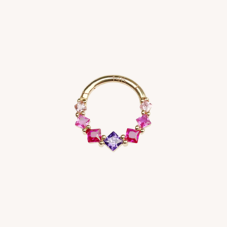 Dear Diary Diana Pink Click Ring 14K
