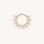 14K Massief Goud CZ Click Ring Milky Way