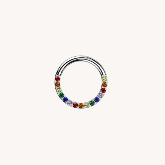 Titanium Click Ring Rainbow