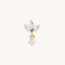 14K Massief Goud Threadless Labret Drop It Like It's Hot