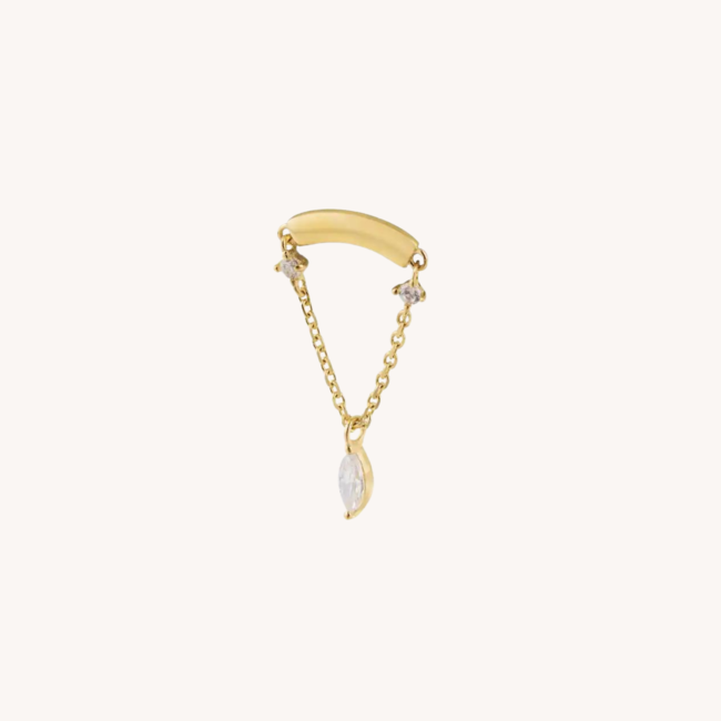 14K Massief Goud Iris Hidden Helix Threadless Labret