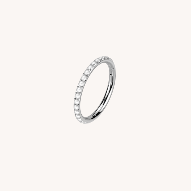 Pearly Click Ring Titanium