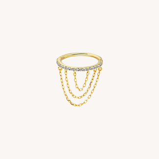 Dear Diary Chain You Up Click Ring 14K