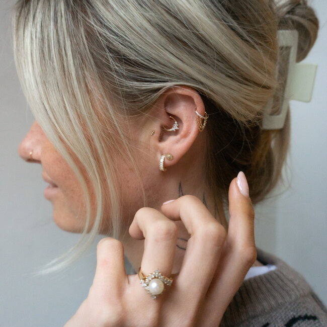 Chain You Up Piercing 14K Click Ring