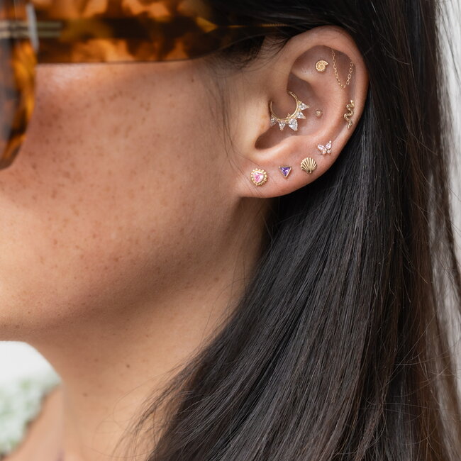 Snake piercing 14K