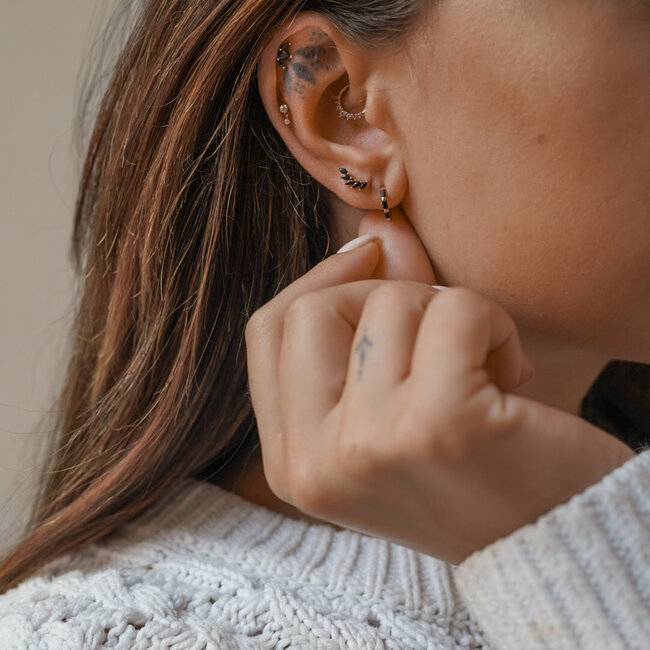 Fangirl Black Piercing 14K