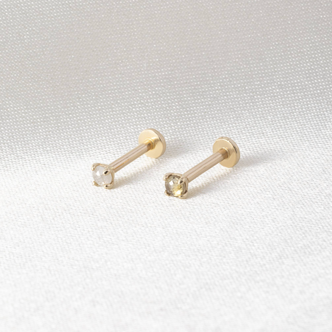 Cognac Diamond Piercing 14K